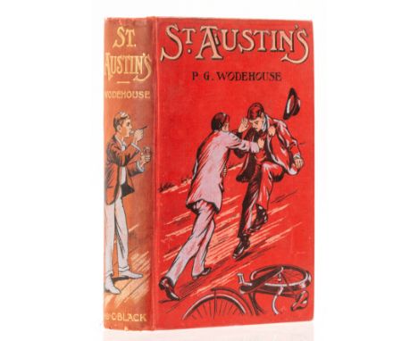 Wodehouse (P.G.) St Austin's, first edition, first issue without closing quotation marks on title, 2pp. advertisements, owner