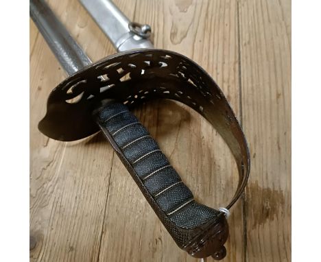 A Victorian Infantry officer's sword, in a scabbard