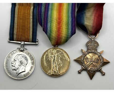 A 1914-15 Star trio, awarded to Ch 16953 Pte R Arnold RMLI