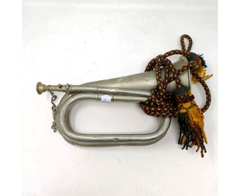 A Somerset Light Infantry silvered bugle