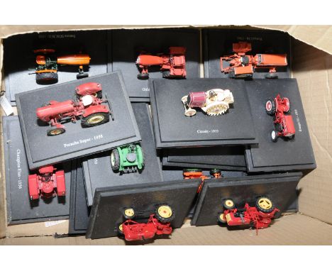 Fourteen scale model collectors tractor models 