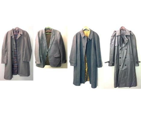 Gents Large Sized Coats incl. Long Grey Dannimac, Herringbone 100% Wool Coat by Supaslax Baden, Christian Paletti Grey Blazer