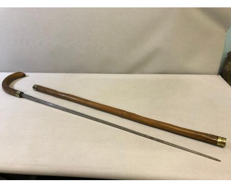 Victorian custom officers sword stick, Makers E.M. Mole Birmingham. Circa 1850 (Stick size 95cm, Blade size 75cm) 