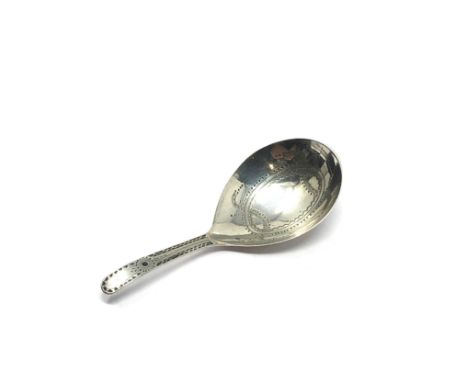 Antique georgian silver tea caddy spoon 