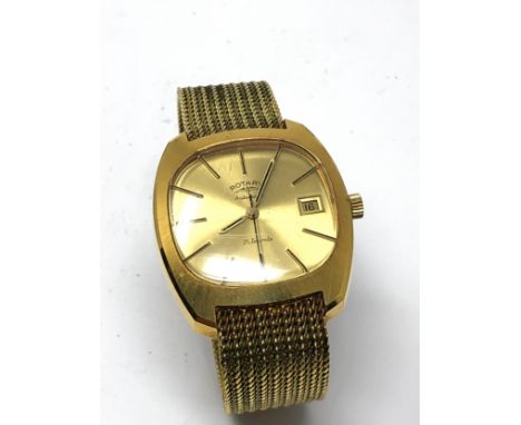 vintage rotary automatic 21 jewel gents wristwatch the watch is ticking 