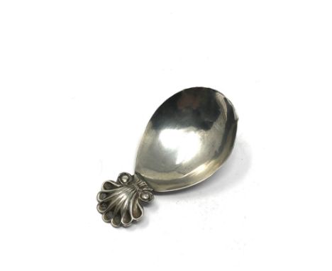 Antique georgian silver tea caddy spoon 