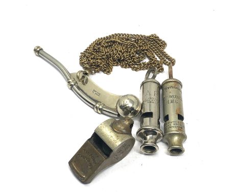4 vintage whistles inc military  -arp -bosuns 