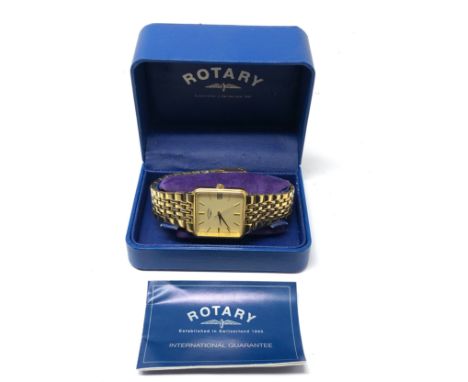 Vintage Boxed Vintage rotary gents quartz wristwatch would need new battery 