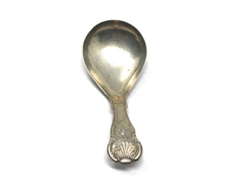Antique Victorian silver tea caddy spoon 