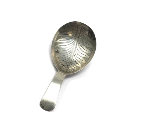 Antique georgian silver tea caddy spoon 