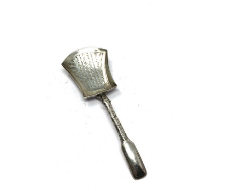 Antique georgian silver tea caddy spoon repair to handle 