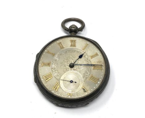 Large Antique silver dial fusee pocket watch by john Forrest chronometer maker to the admiralty case measures approx 58mm dia