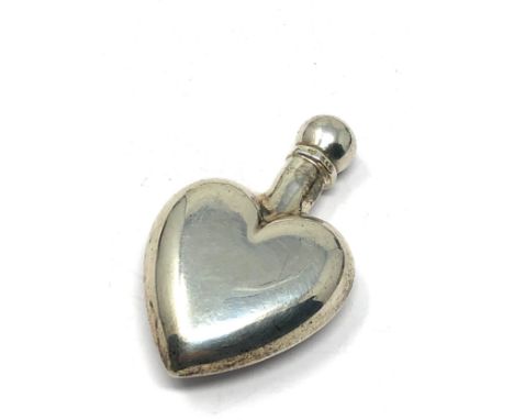 Small vintage silver perfume bottle measures approx 4.7cm by 2.8cm London silver hallmarks 