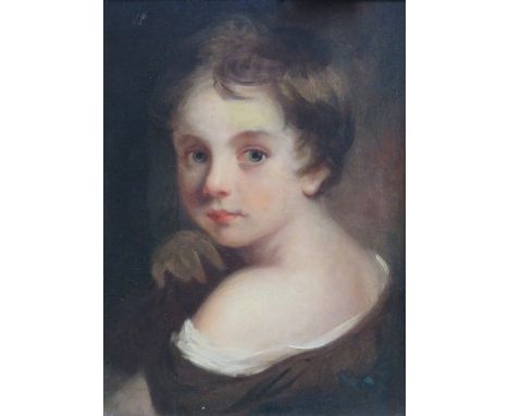 GILT FRAMED 19th CENTURY PORTRAIT ON WOODEN PANEL, UNSIGNED, APPROXIMATELY 40cm x 29cm 