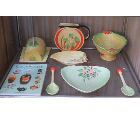 MIXED LOT OF CARLTONWARE CERAMICS AND RELATED VOLUME, ETC. 