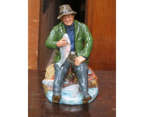 ROYAL DOULTON GLAZED CERAMIC FIGURE - A GOOD CATCH, HN1965
