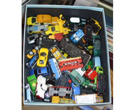 BOX WITH VARIOUS TOY / MODEL VEHICLES    