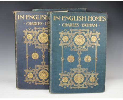 LATHAM (C), IN ENGLISH HOMES, three vols, black and white photographic plates, blue cloth with gilt lettering, Country Life, 