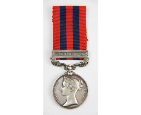 An India General Service Medal 1854 to 2454 Pte E. Riches 2nd Bn Norf-R, privately named, with Burma 1887-89 clasp (1)