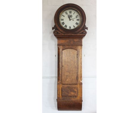 A Great Western Railways railway station clock, twin sided, the 30.5cm diameter enamel Roman numeral dial initialed G.W.R, wi