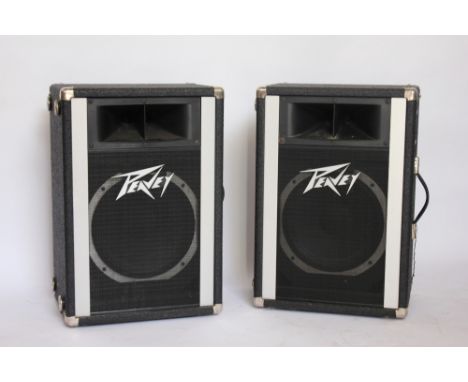 A pair of Peavey model 112H speakers (2) (Not tested - sold as a decorative item only)