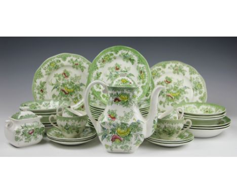 An Enoch Wedgwood Asiatic Pheasant pattern 135 piece part dinner service comprising; twenty one dinner plates, 25cm diameter,