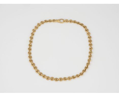 KETTE 'CARTIER' Frankreich, 20. Jh. Gelbgold. L. 39 cm, Ges.-Gew. ca. 38,6 g. Gest. mit französischer Marke 'Adlerkopf' für 1