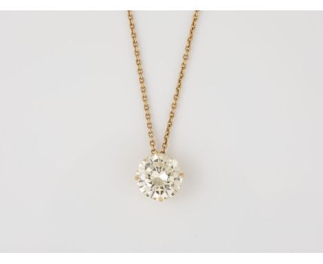 COLLIER 'GEORG HORNEMANN' - 8.70 CT. Deutsch, 20./21. Jh. Gelbgold. Kette L. 46 cm, Ges.-Gew. ca. 7,55 g. Gest. 750, Herstell