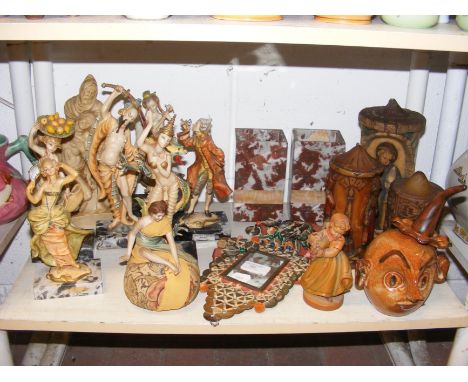 A selection of ceramic figures etc.
