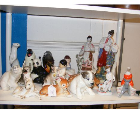 A selection of USSR model animals, figures