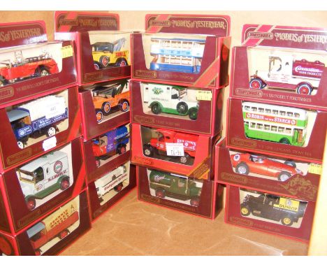 Sixteen Matchbox Models of Yesteryear die cast model vehicles - boxed  