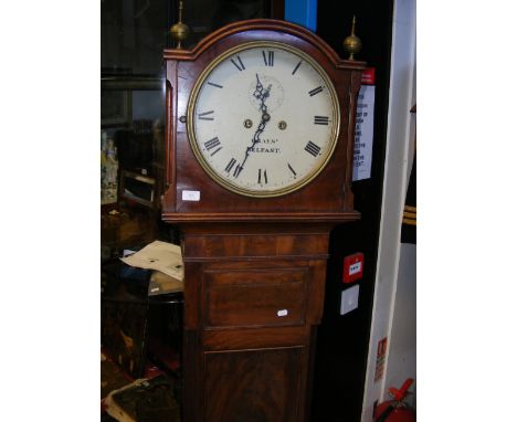 A 19th century mahogany eight day Grandfather clock, the circular dial marked 'Grays, Belfast'  CONDITION REPORT In our judge