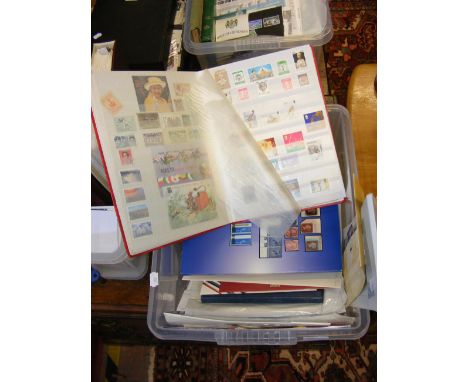 A box of stamps and other philatelic material 