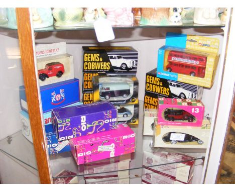 Assorted die cast model vehicles, including Gems & Cobwebs, Corgi and Rio 
