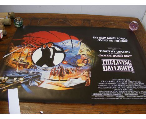 A vintage James Bond 'The Living Daylights' quad film poster CONDITION REPORT Our team of trusted experts are on hand to help