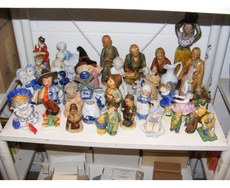 A selection of Oriental figures and other including Hummel