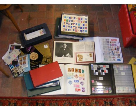 A box of stamps and other philatelic material 