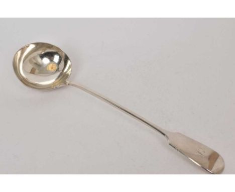 Victorian provincial silver fiddle pattern soup ladle, with engraved initial (Exeter 1870) Thomas Hart Stone. All at approxim
