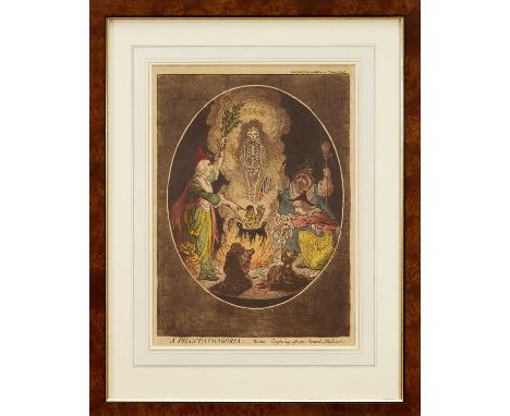 James Gillray (1756-1815) hand coloured etching - A Phantasmagoria, published Jan 5th 1803 by J. Gillray, BM 9962, ex Draper 
