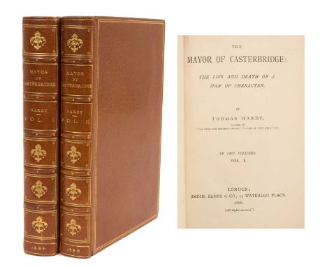 Thomas Hardy - Major of Casterbridge, 1886 first edition in book form, two Vols. Finely rebound in tooled calf with original 