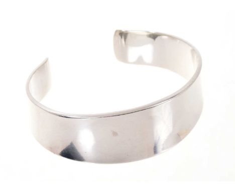 Georg Jensen silver torque bangle of tapering concave form, marked 925S Denmark, No 188