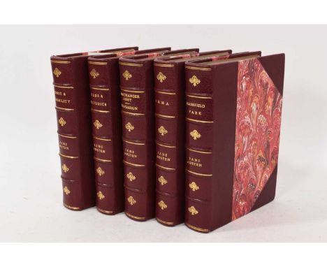Jane Austen - The Works of Jane Austen, illustrated by Charles E. Brock, 6 books in 5 volumes, Macmillan &amp; Co. 1901-1904,