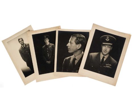 H.R.H. Prince George Duke of Kent, four fine bromide print portrait photographs of the Duke wearing his RAF uniform by the Ha