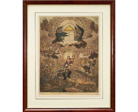 James Gillray (1756-1815) hand coloured etching - The Apotheosis of Hoche, published '11th, 1798', by H. Humphrey, BM 9156, 5