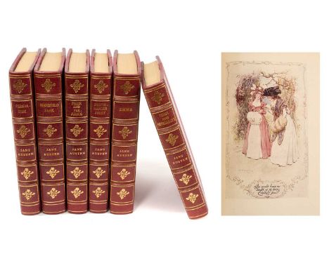 Jane Austen - The Works of Jane Austen, illustrated by Charles E. Brock, 6 volumes, London: J.M. Dent &amp; Sons Ltd. &amp; N