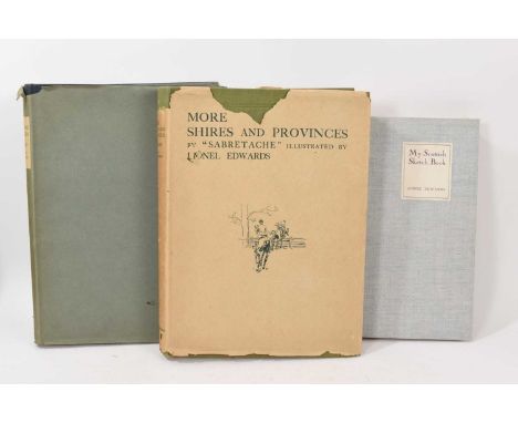 Lionel Edwards (illustrator). Shires and Provinces; More Shires &amp; Provinces, by "Sabretache", 2 volumes, London 1927, 192