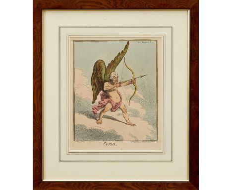 James Gillray (1756-1815) hand coloured etching - Cupid, published May 7th, 1799, by H. Humphrey, (1806), BM 12854, 24.5cm x 