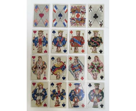 Complete deck of Kimberley playing cards comprising 52 cards and description card, in original slip case. According to the pa