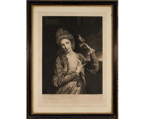 Richard Houston after Sir Joshua Reynolds, mezzotint on laid paper, "Miss Harriet Powell" (in the character of Leonora from t