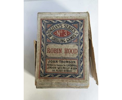 Victorian card game - Robin Hood, from Ogilvy's series of Shilling Games, No. 3m retailed by John Thomson Liverpool, with rem